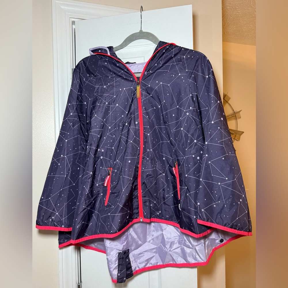 Champion Girls Constellation Purple Rain Jacket Poncho- Size Large 10/12